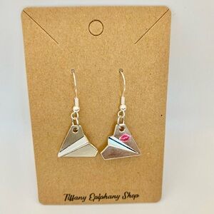 Disney Pixar inspired Paperman Paper Airplane earrings NWT
